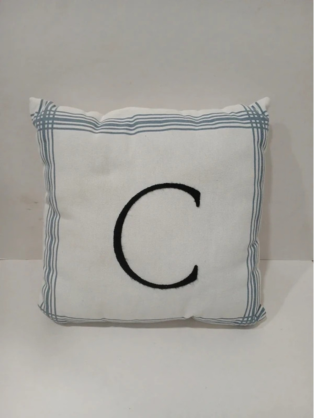 Small C decor pillow